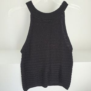 Black Knit Women's Tank Top